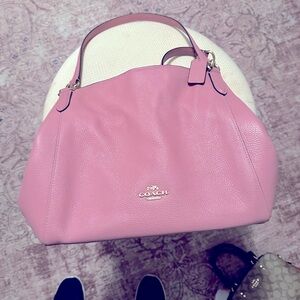 Like new large pink coach bag. Never used